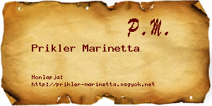 Prikler Marinetta névjegykártya